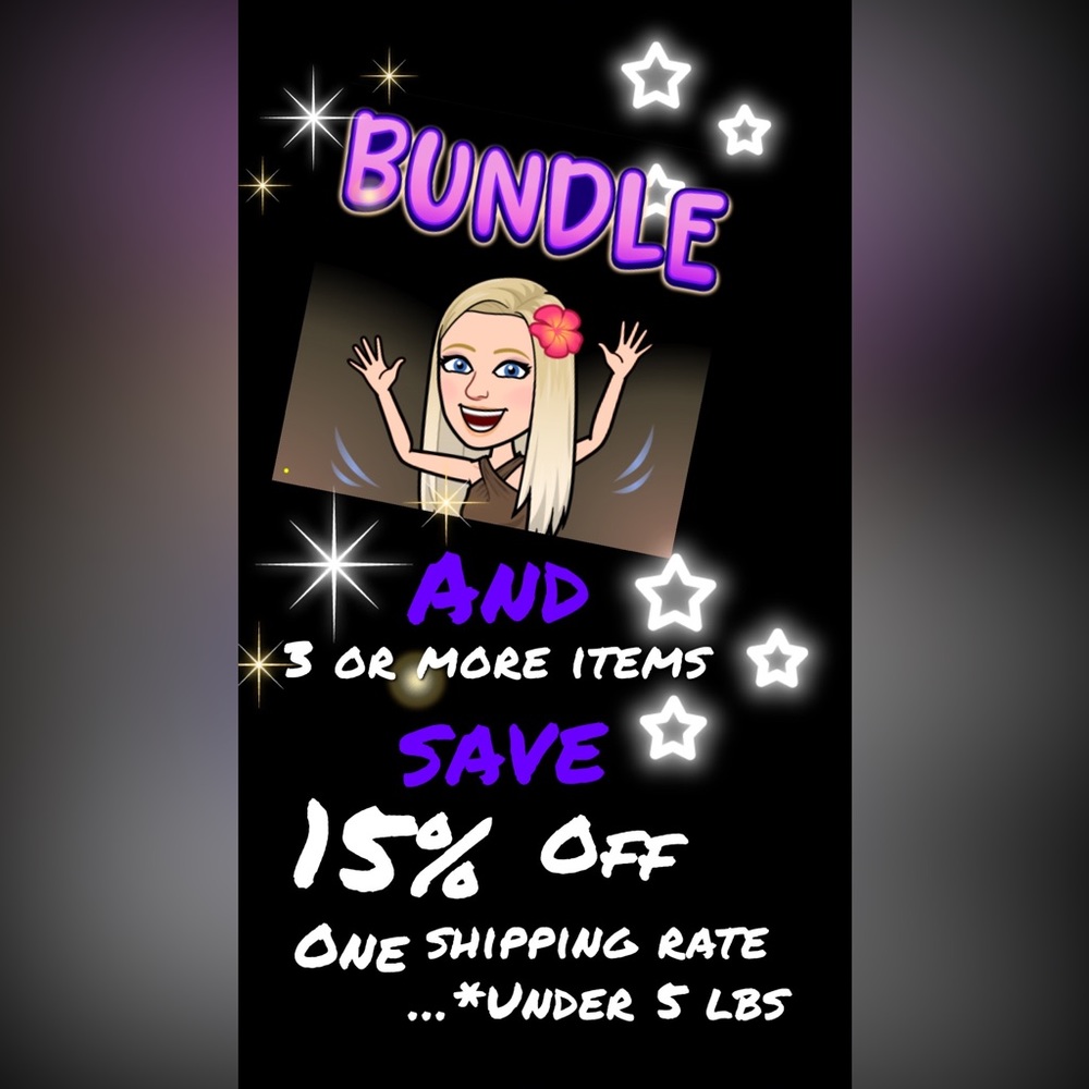 SAVE, 15% on 3 or MORE and PAY one ship’n on BUNDLES!! MAKE me reasonable OFFER!